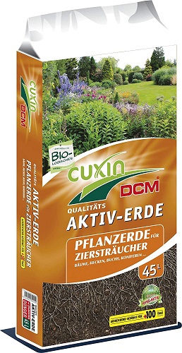 Cuxin DCM Aktiv-Erde Pflanzerde Ziersträucher Hecken Stauden 45 l
