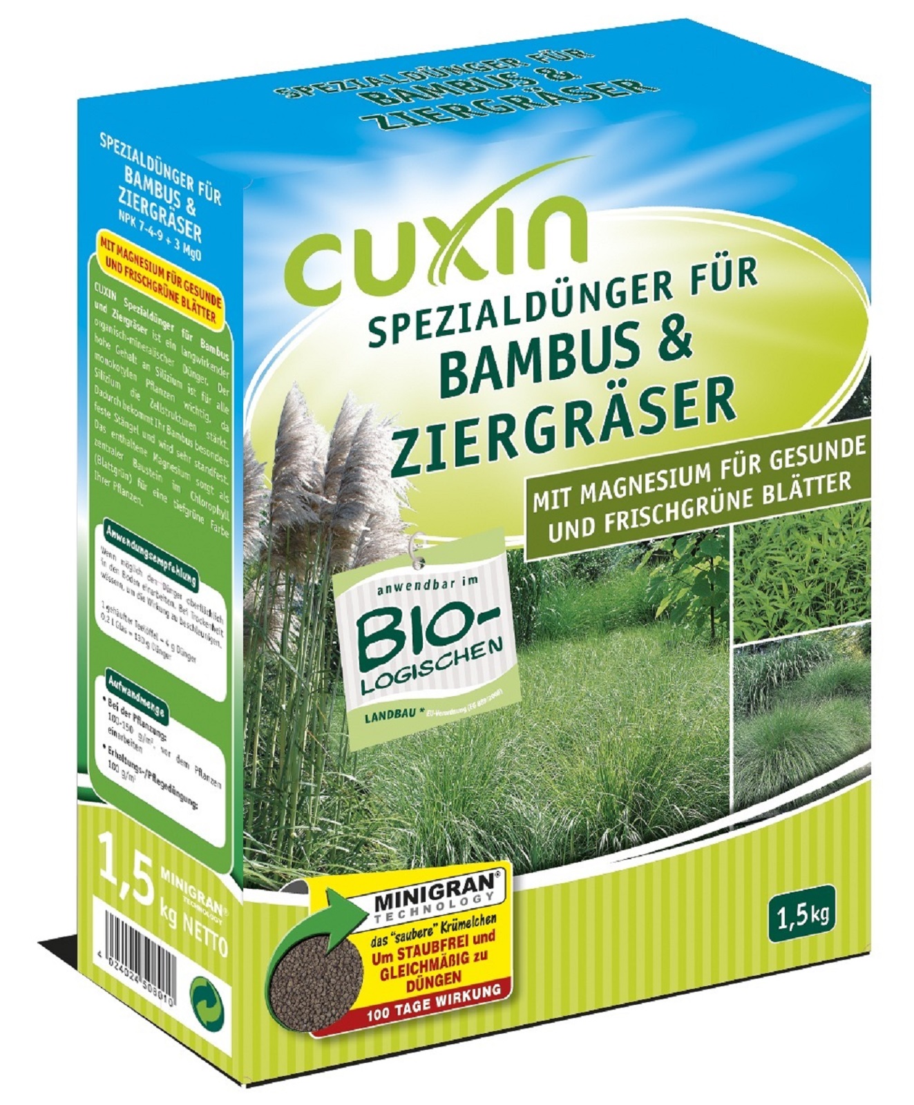 Cuxin Bambus & Ziergräserdünger, 2 x 1,50 kg Minigran,Dünger,Bambus,
