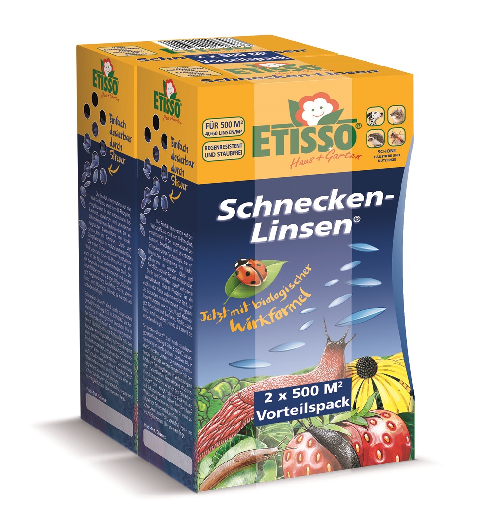 Etisso Schnecken-Linsen 2x300gr Vorteilspack für 2x 500m²