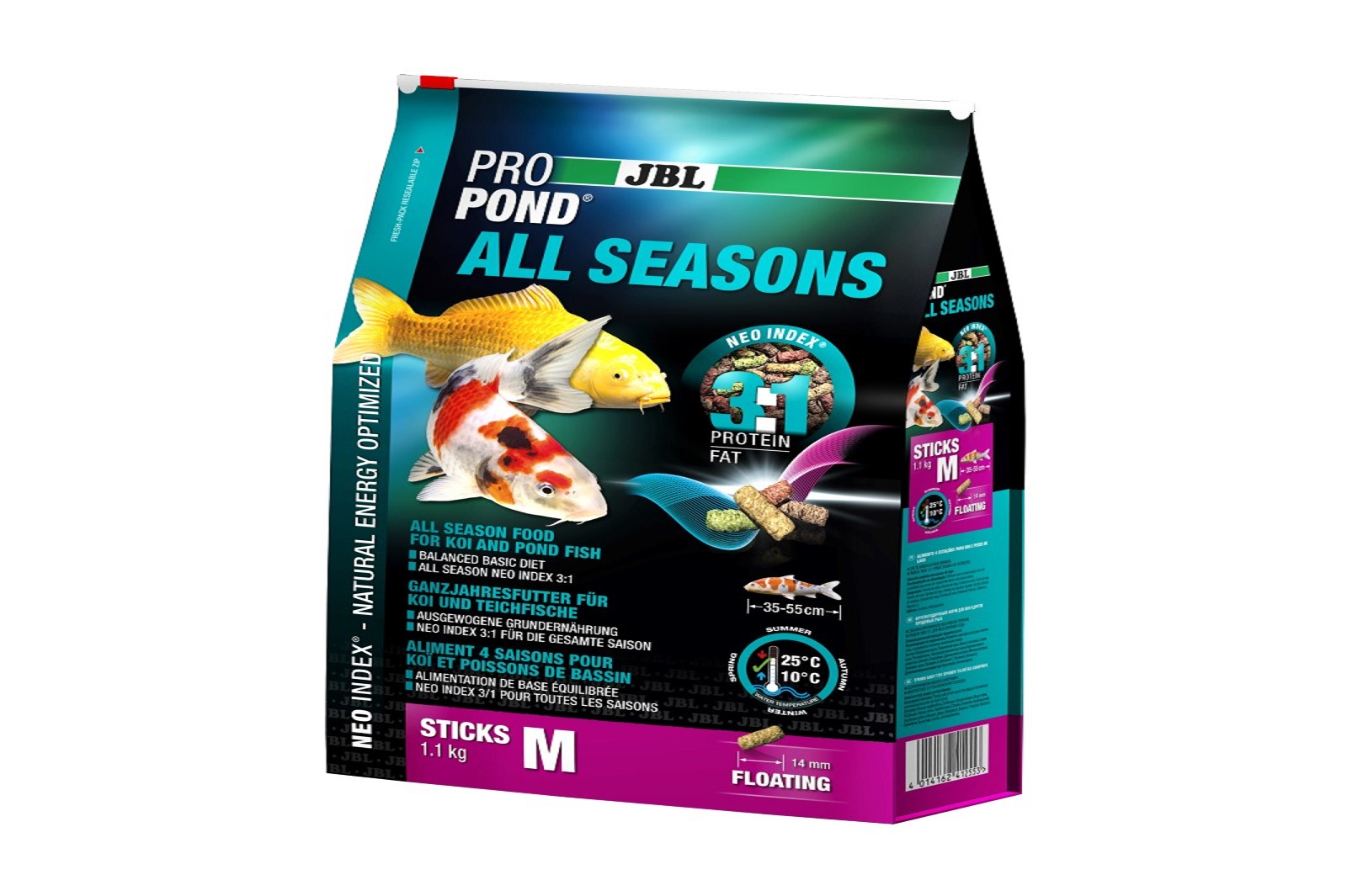 JBL ProPond Master All Seasons M Ganzjahresfutter für Koi und Teichfische 1,1 Kg