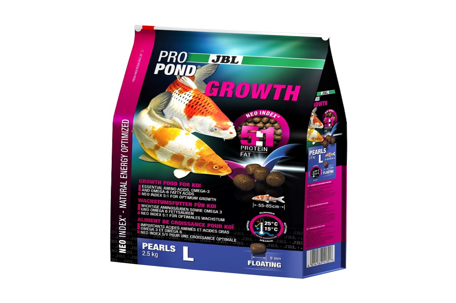 JBL ProPond Growth Pearls L Wachstumsfutter 2,5 Kg  für große Koi