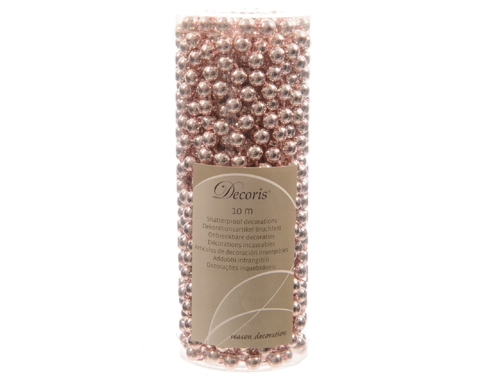 Perlenkette Perlenband Perlengirlande Kunststoff Ø 0,8 cm Länge 10 m puderrosa
