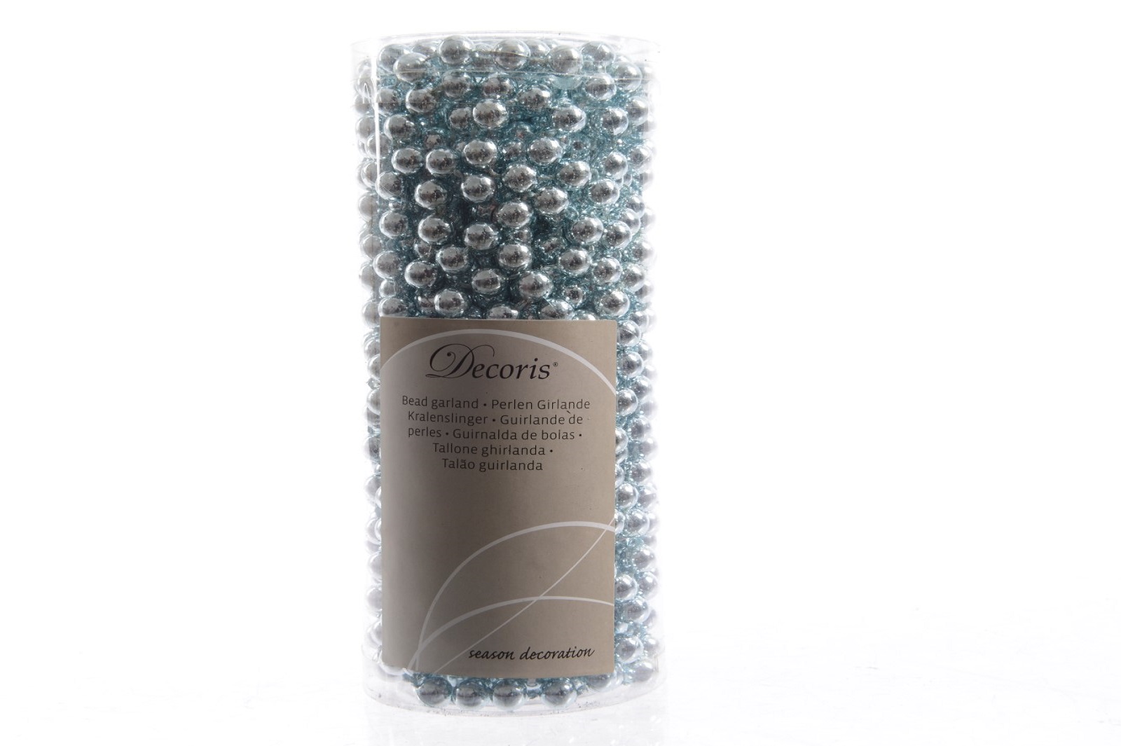 Perlenkette Perlenband Perlengirlande Kunststoff Ø 0,8 cm Länge 10 m frostblau