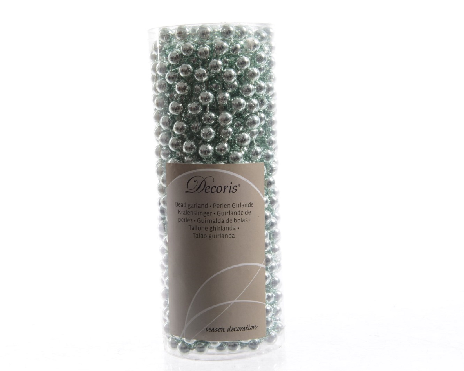 Perlenkette Perlenband Perlengirlande Kunststoff Ø 0,8 cm Länge 10 m eukalyptus