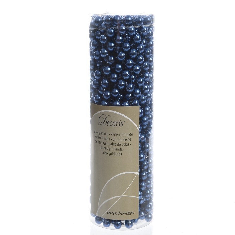Perlenkette Perlenband Perlengirlande Kunststoff Ø 0,8 cm Länge 10 m nachtblau