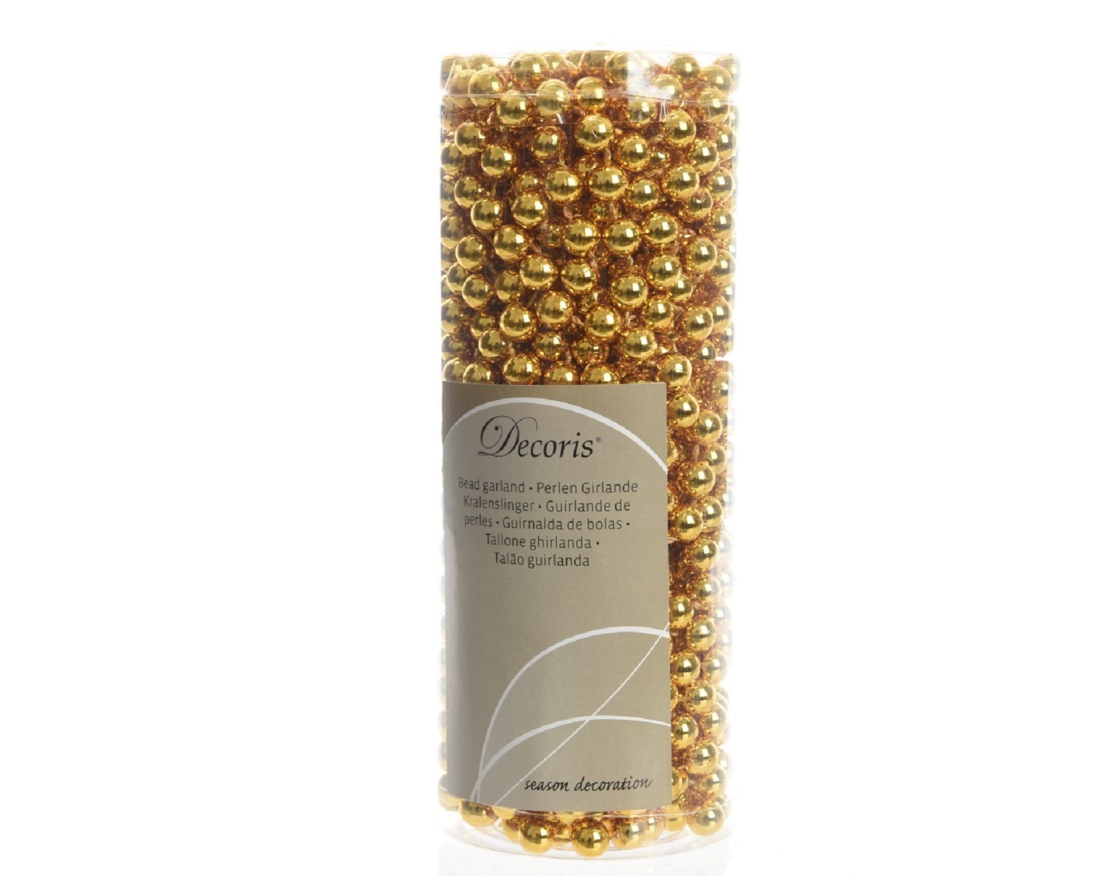 Perlenkette  Kunststoff Kette Perlengirlande Baumschmuck  10 m gold