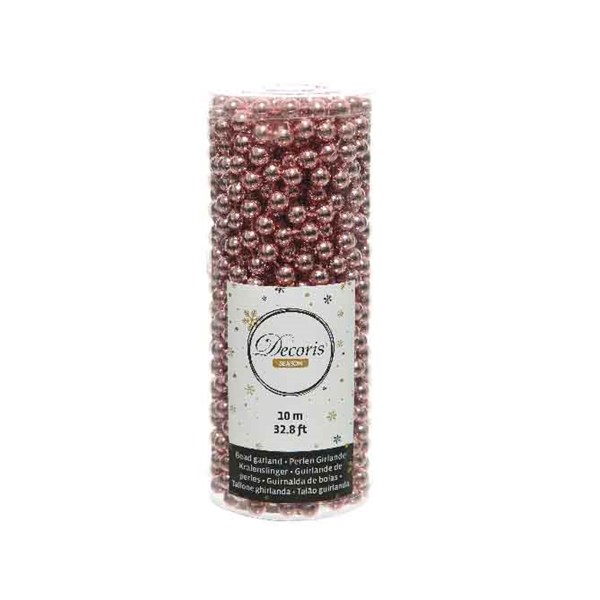 Perlenkette Perlenband Perlengirlande Kunststoff Ø 0,8 cm Länge 10 m pink
