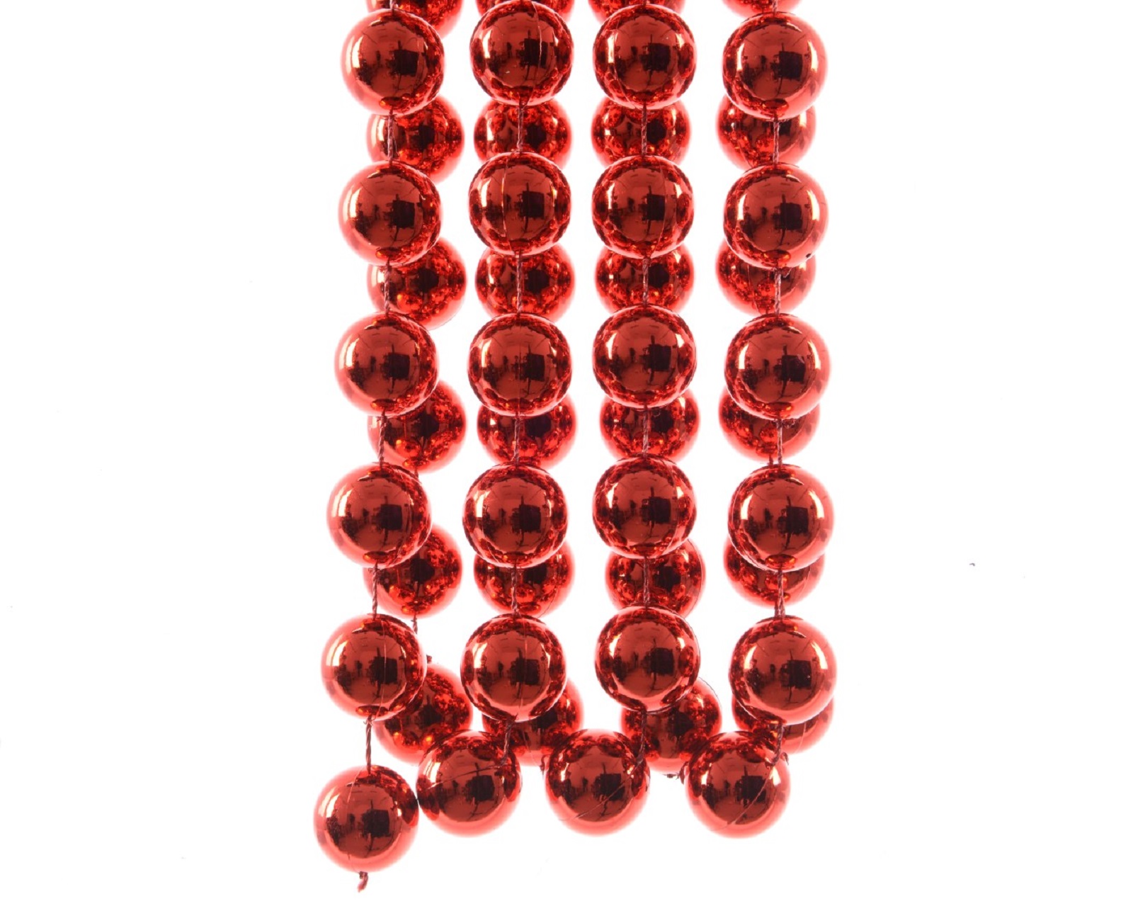 Perlenkette Perlenband Perlengirlande Kunststoff Ø 2 cm Länge 2,7m weihnachtsrot