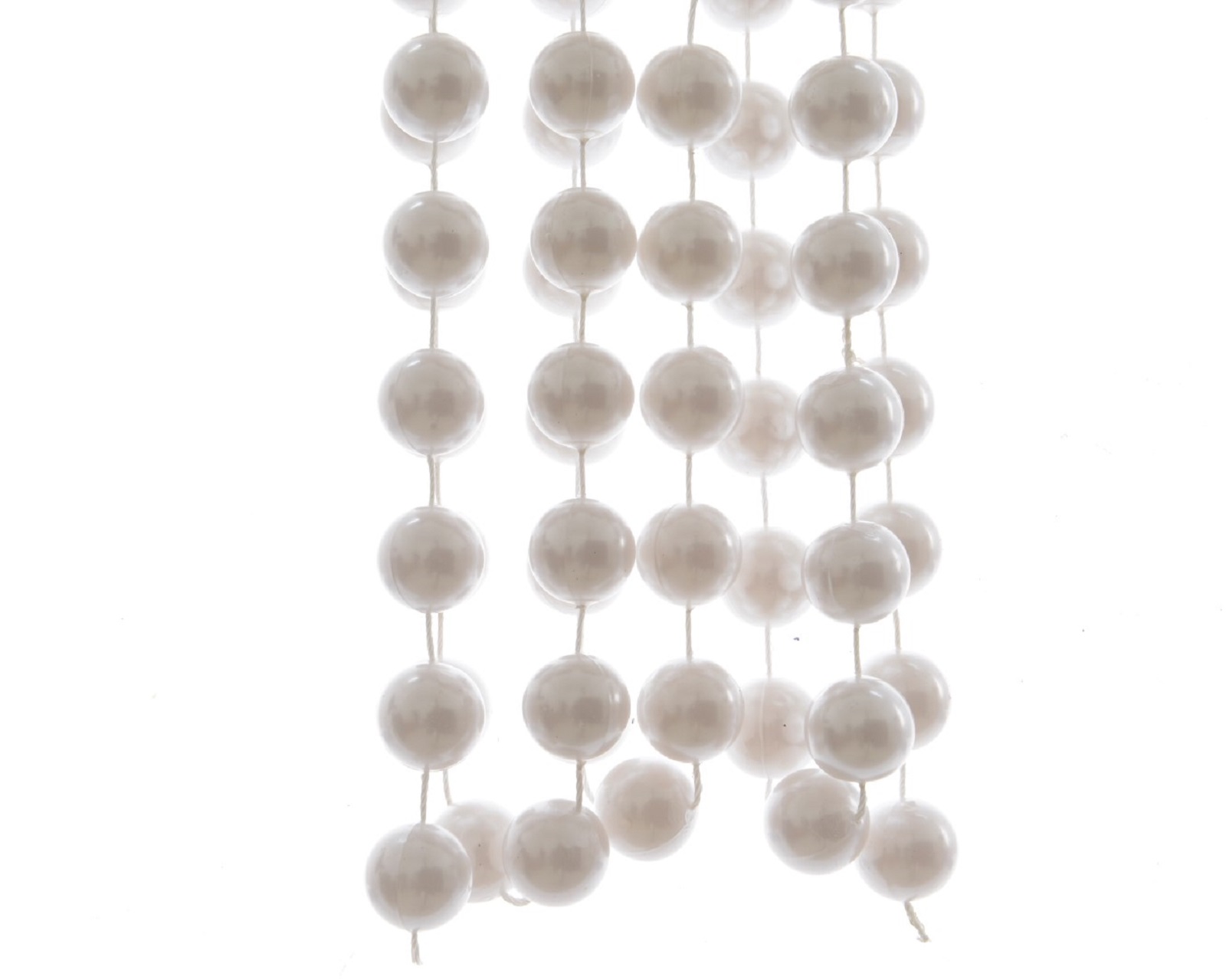 Perlenkette Perlenband Perlengirlande Kunststoff Ø 2 cm Länge 2,7 m weiß