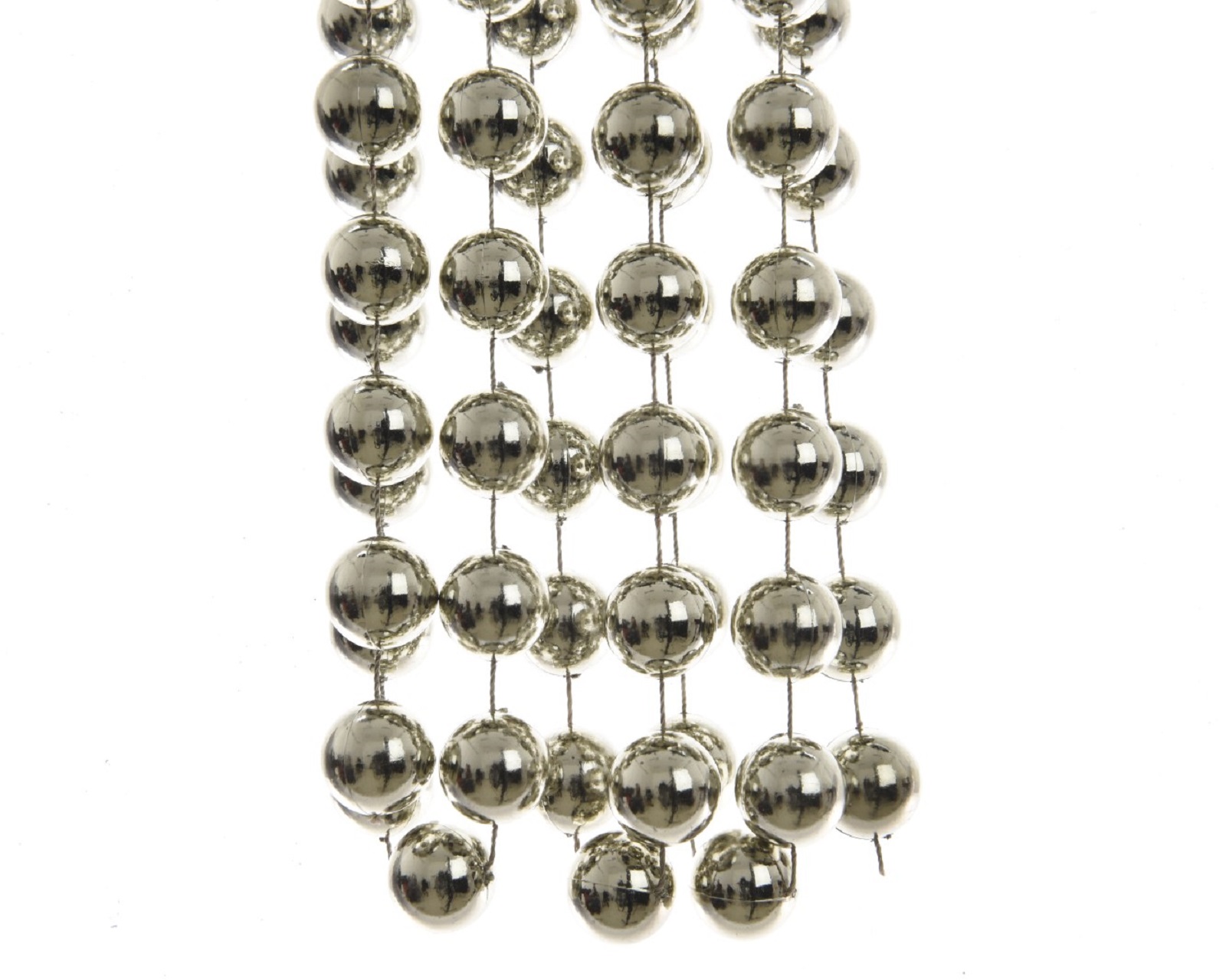 Perlenkette Perlenband Perlengirlande Kunststoff Ø 2 cm Länge 2,7 m naturleinen