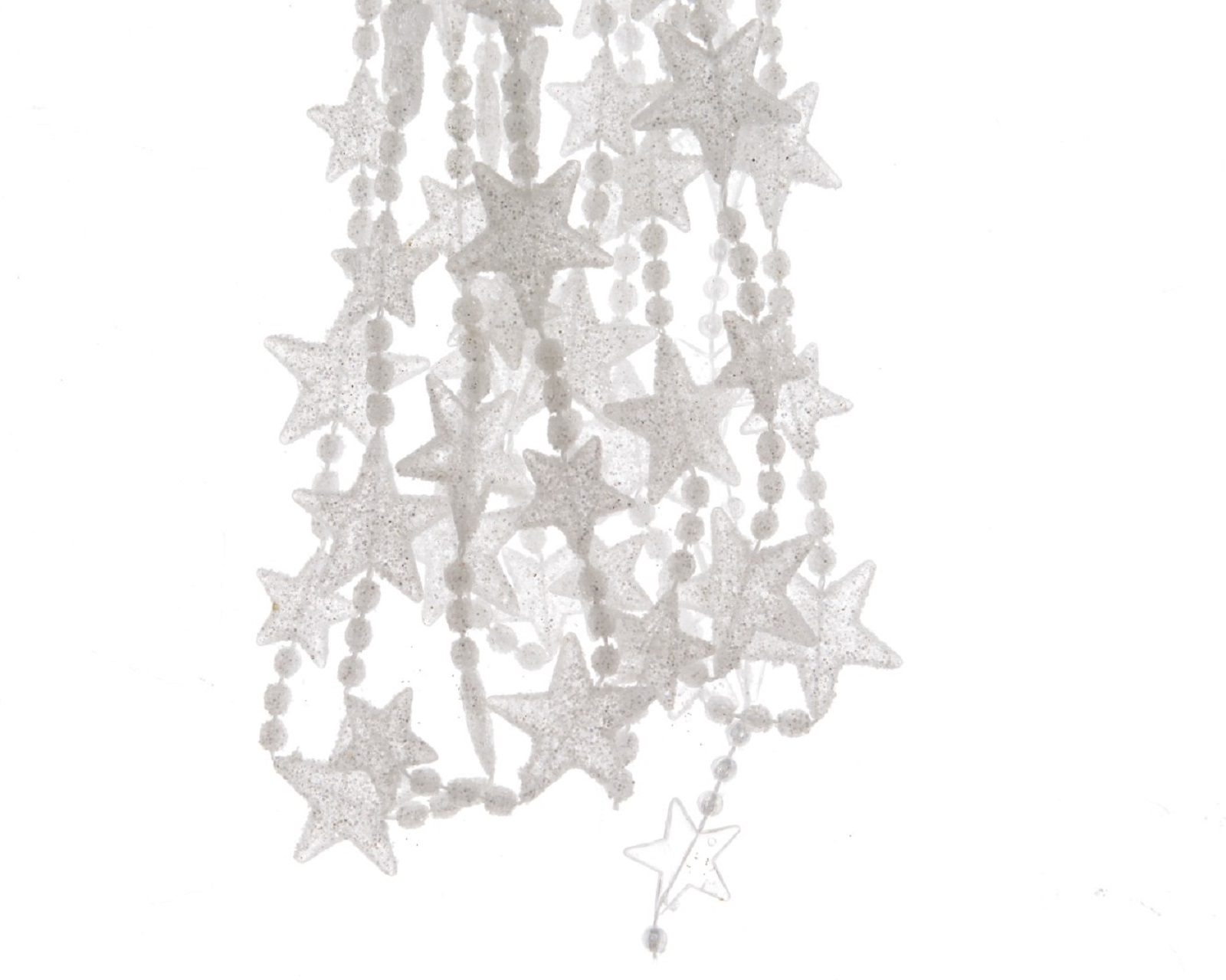 Perlenkette mit Sterne Kette Baumschmuck Perlengirlande Weihnachtsdeko 2,70 m