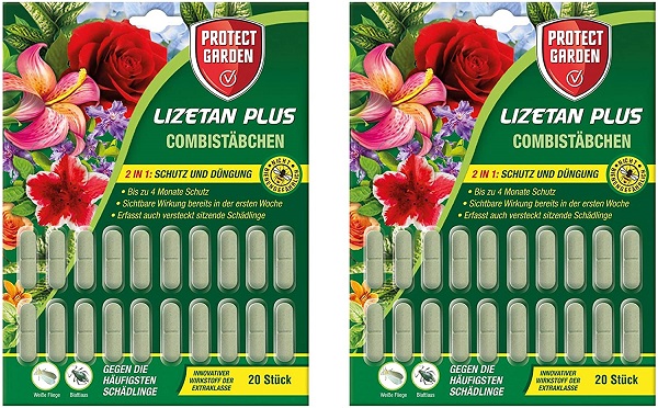 Protect Garden Combistäbchen Lizetan Plus 2 x 20 Stück Schutz und Dünger in einem