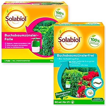 Solabiol Buchsbaumzünslerfalle 1 Stück + 1 Solabiol Buxbaumzünsler Nachfüllpack