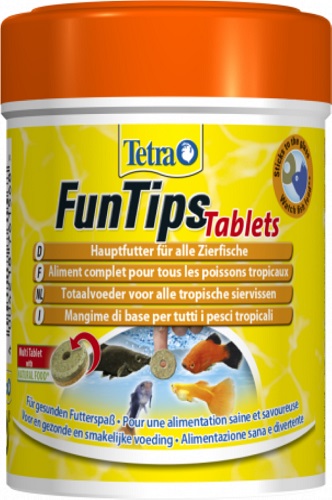 Tetra FunTips Tablets 165 Tabletten Haft Futtertablette z. beobachten der Fische