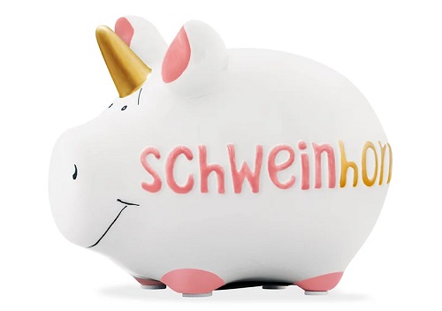 101599 KCG Kleinschwein Sparbüchse Sparschwein Urlaubskasse Schweinhorn